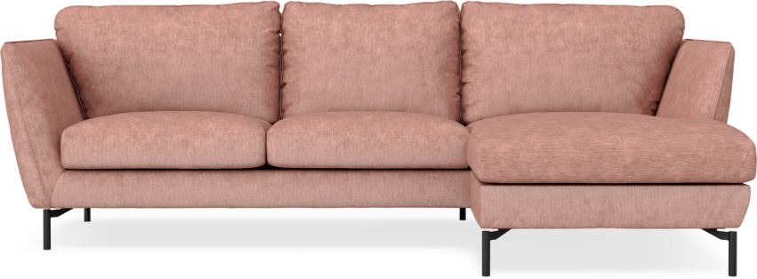 Madison Lux - 2-sits soffa med schäslong höger - Röd