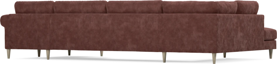 Bridge - 3-sits soffa med divan vänster och schäslong höger - Röd