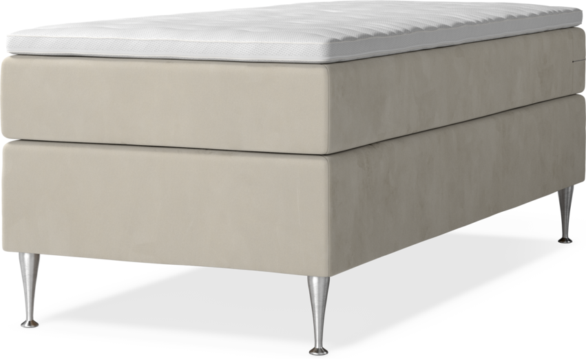 New York - Kontinentalsäng, enkelsäng med bäddmadrass - Beige