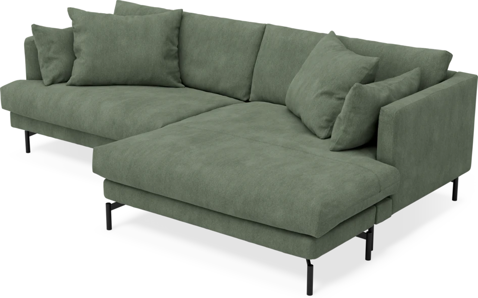 Harper - 4-sits med schäslong XL höger - Grön