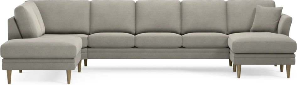 Eden - 3-sits soffa med divan vänster och schäslong höger - Grå