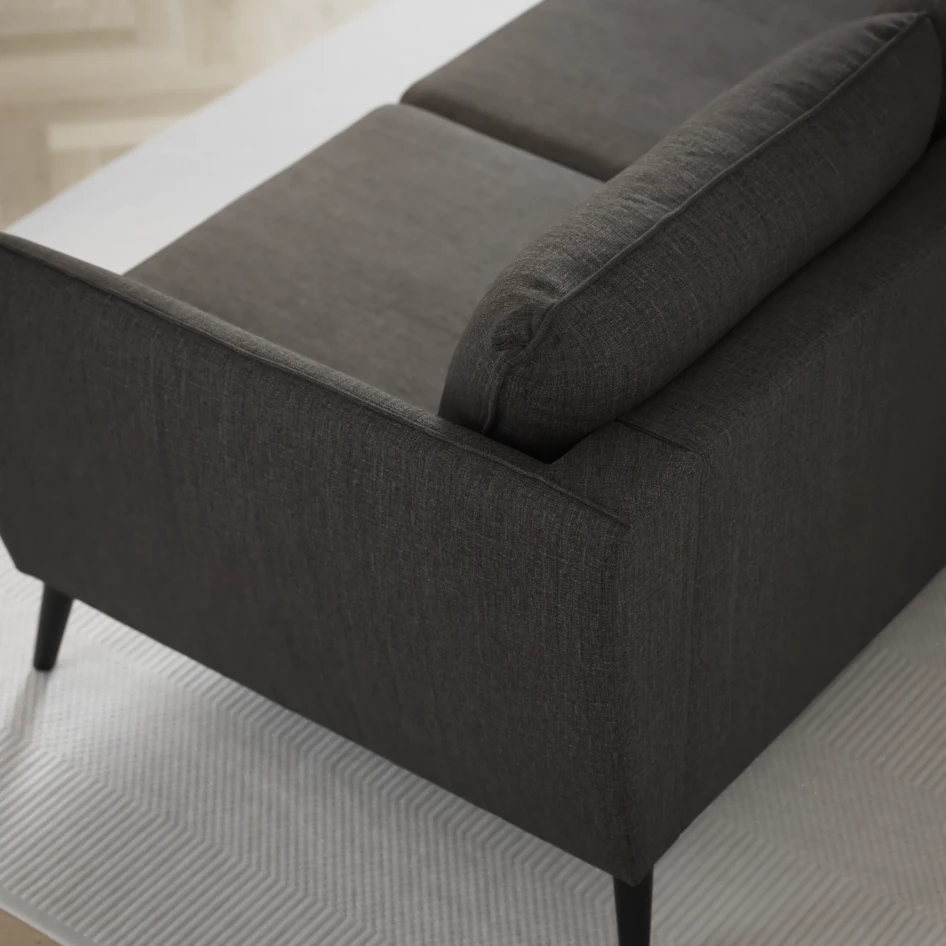 County - 3-sits soffa med divan vänster - Brun