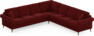 Eden - Hörnsoffa, 3+3-sits - Röd