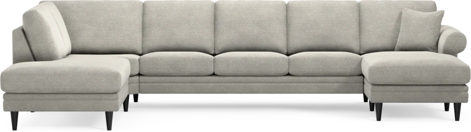 Eden - 3-sits soffa med divan vänster och schäslong höger - Grå