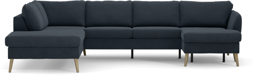 County - 3-sits soffa med divan vänster och schäslong höger - Blå