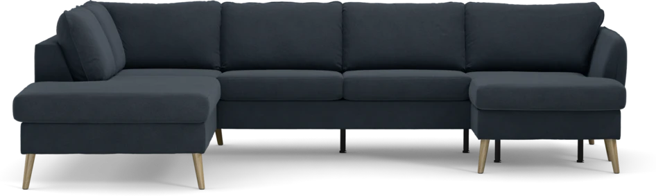 County - 3-sits soffa med divan vänster och schäslong höger - Blå