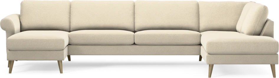 Bridge - 3-sits soffa med schäslong vänster och divan höger - Beige
