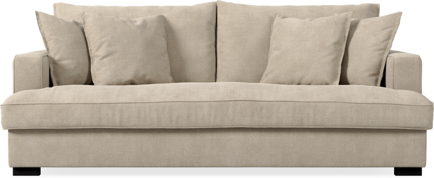 Mila - 3-sits soffa, hel dyna - Beige