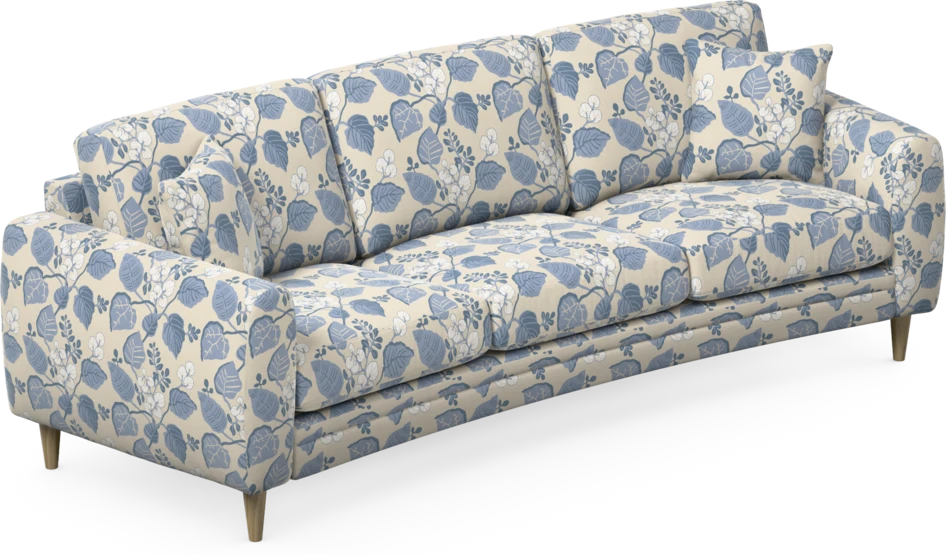 Eden - 3-sits soffa svängd - Flerfärgad