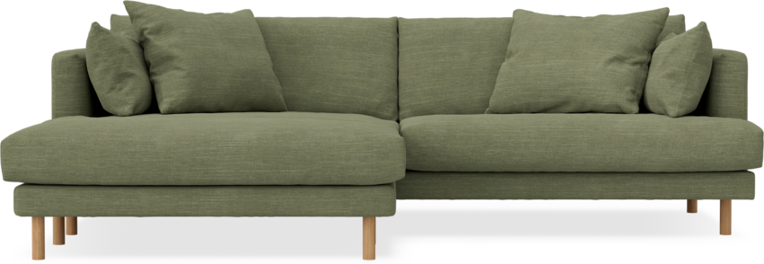 Harper - 4-sits med schäslong XL vänster - Grön