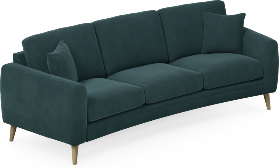 Eden - 3-sits soffa svängd - Blå