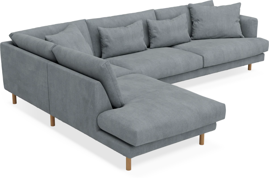Harper - 3-sits soffa med divan vänster - Grå