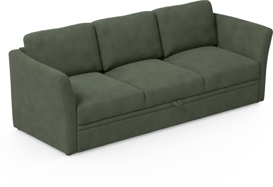 Öland - Bäddsoffa 3-sits, längsbäddad - Grön
