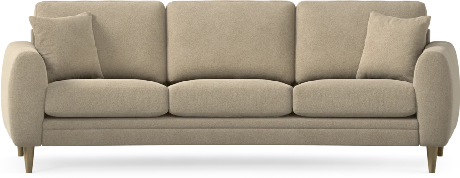 Eden - 3-sits soffa svängd - Beige