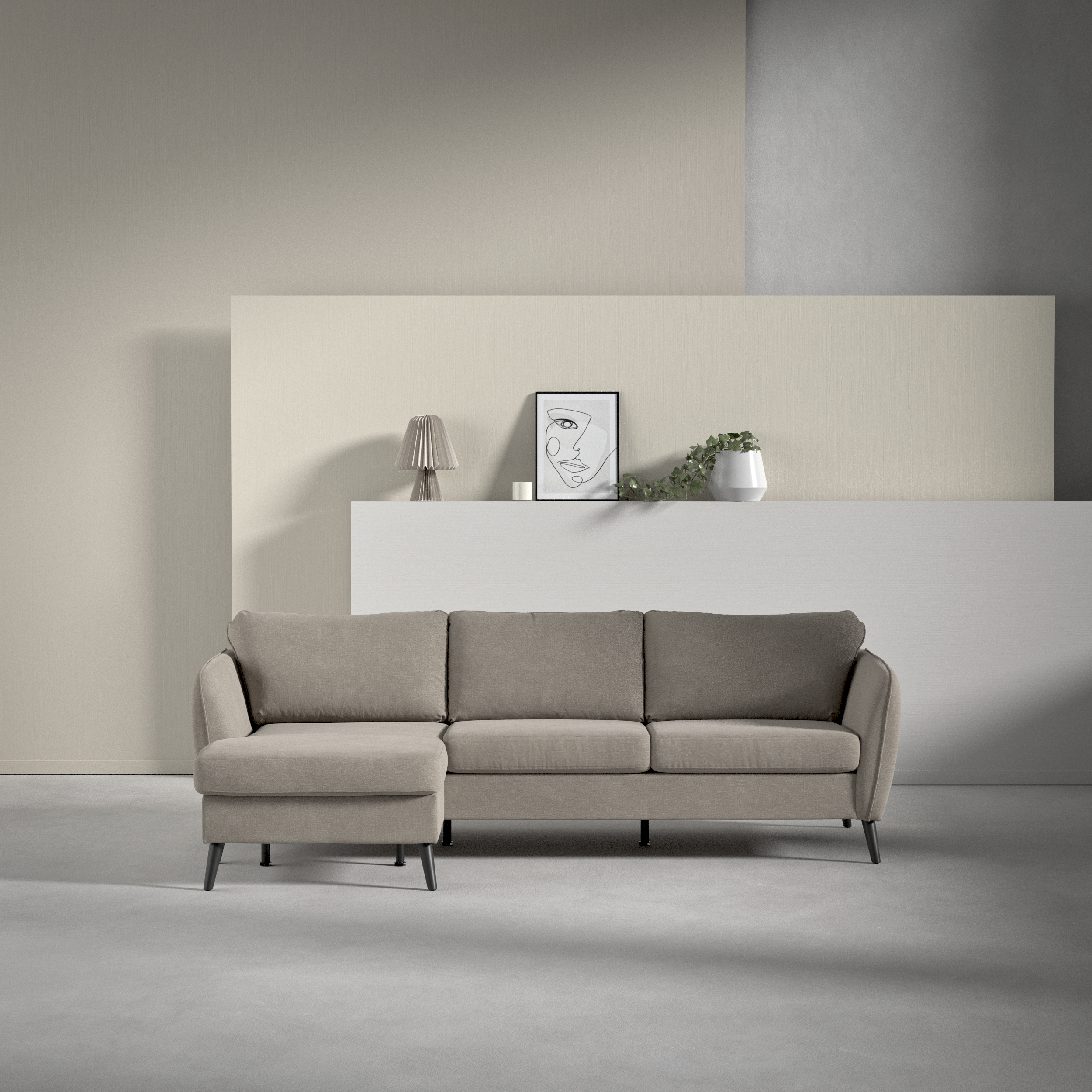 County - 3-sits soffa med flyttbar schäslong - inspiration