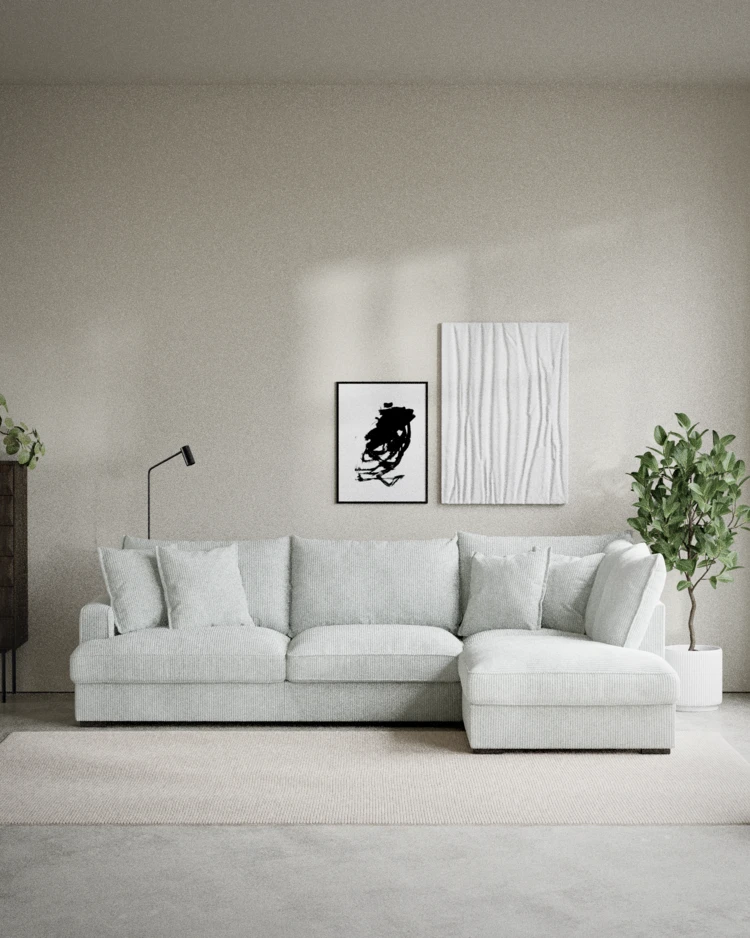 Mila - 3-sits soffa med divan höger - inspiration