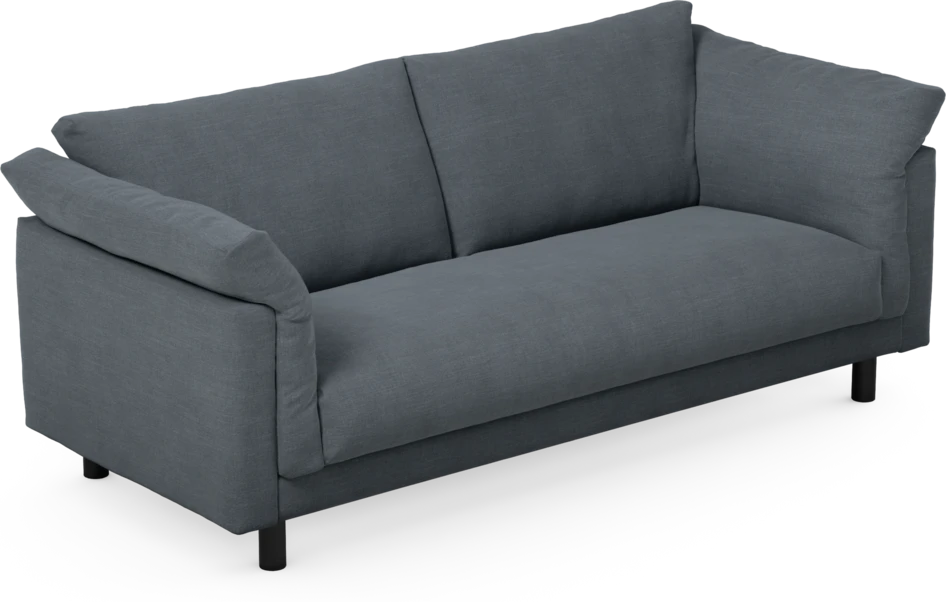 Cherrie - 2,5-sits soffa, hel dyna, fast klädsel - Blå