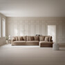 Rossi - 4-sits soffa med divan höger - Beige