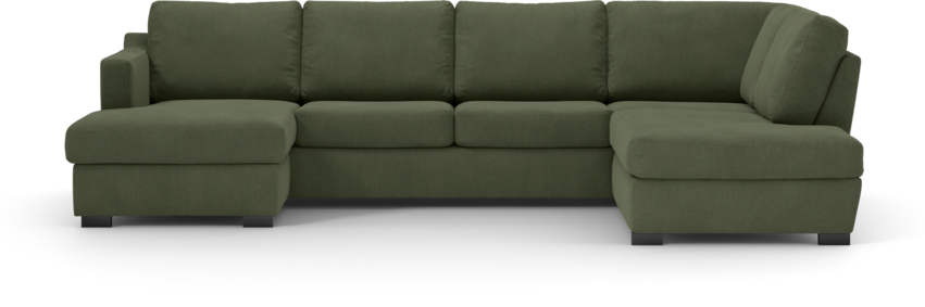 Friday - 3-sits soffa med schäslong vänster och divan höger - Grön