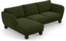 Madison Lux - 2-sits soffa med schäslong vänster - Grön