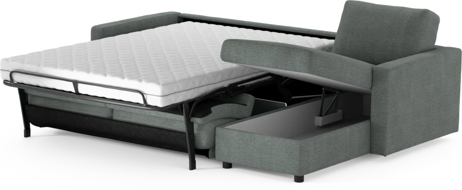 Lindö - Bäddsoffa 2,5-sits med schäslong, vändbar - Grå
