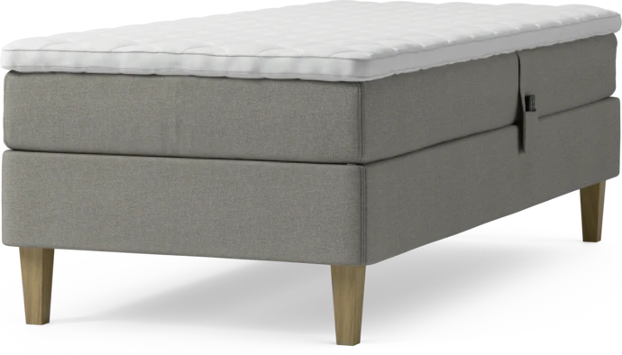 Delux Sense, Ställbar säng, enkelsäng med bäddmadrass och sängben