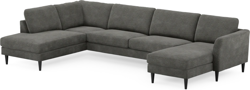 Bridge - 3-sits soffa med divan vänster och schäslong höger - Grå