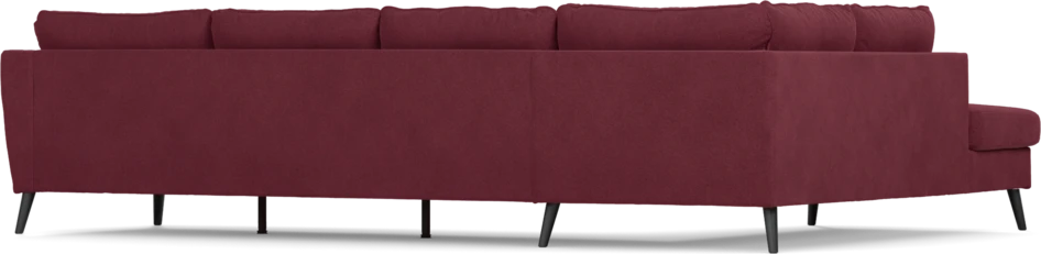 County - 3-sits soffa med divan vänster - Röd