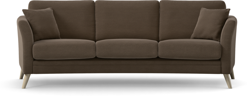 Eden - 3-sits soffa svängd - Brun