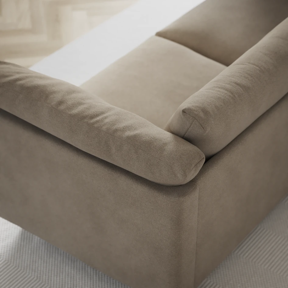 Cherrie - 4-sits soffa, fast klädsel - Beige