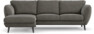 Madison Lux - 2-sits soffa med schäslong vänster - Grå