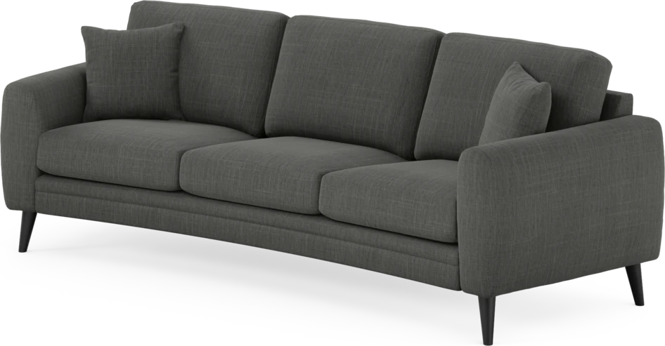 Eden - 3-sits soffa svängd - Grå