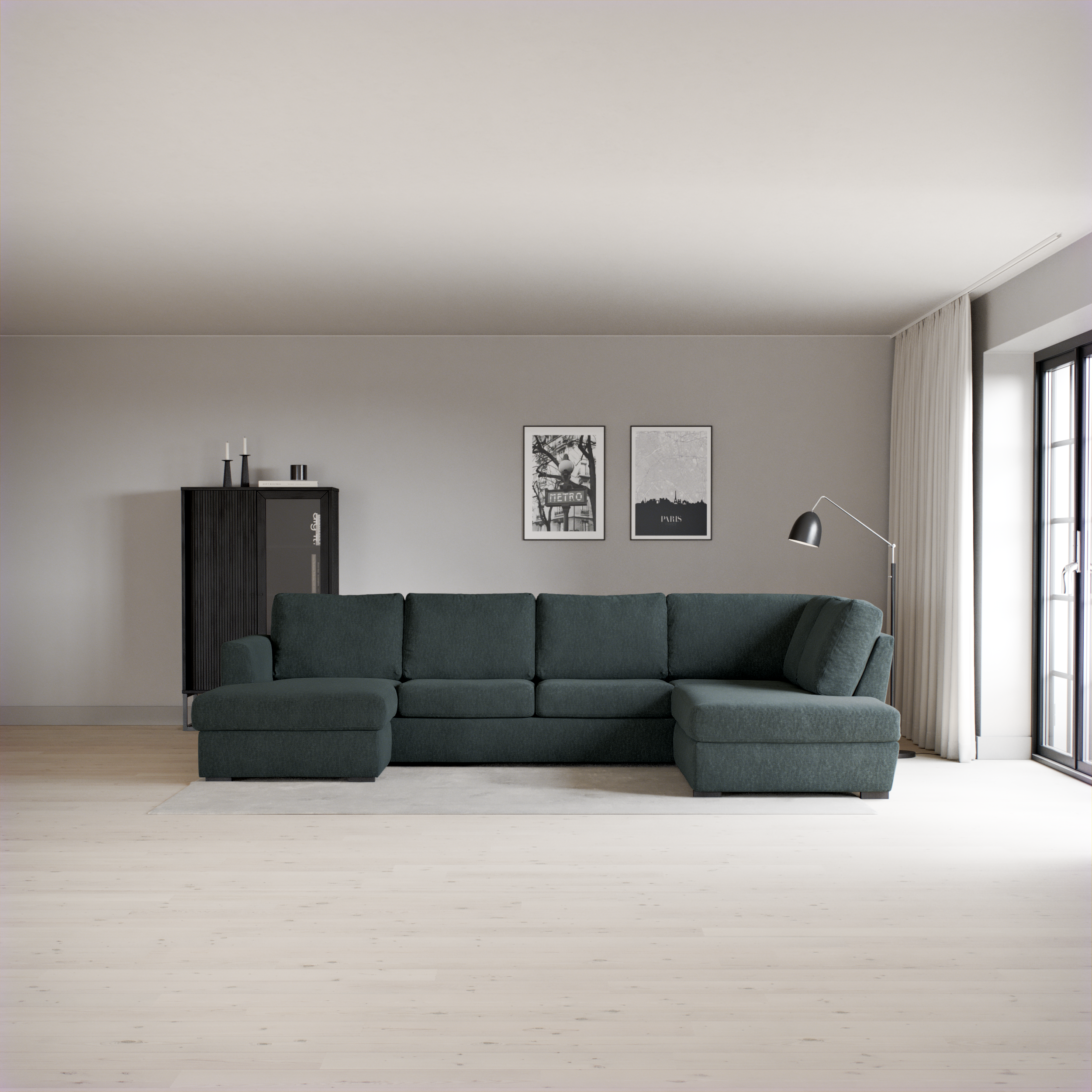 Friday - 3-sits soffa med schäslong vänster och divan höger - inspiration