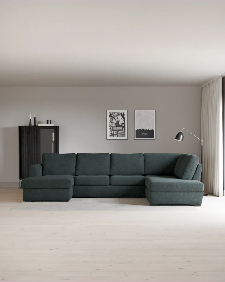 Friday - 3-sits soffa med schäslong vänster och divan höger - inspiration