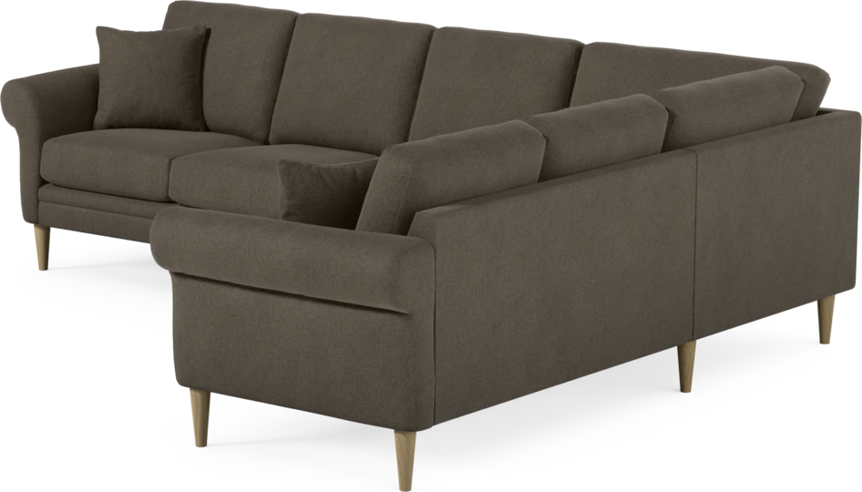 Eden - Hörnsoffa, 3+2-sits - Brun