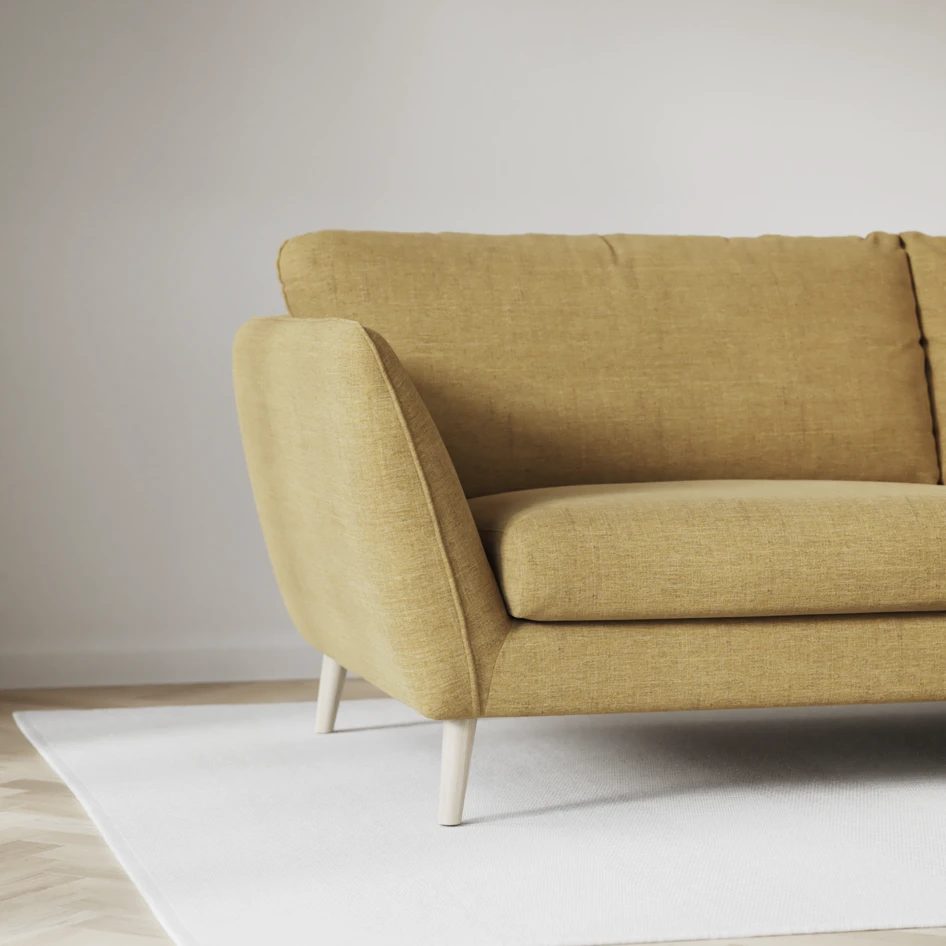 Madison - 2-sits soffa med divan vänster och schäslong höger - Gul