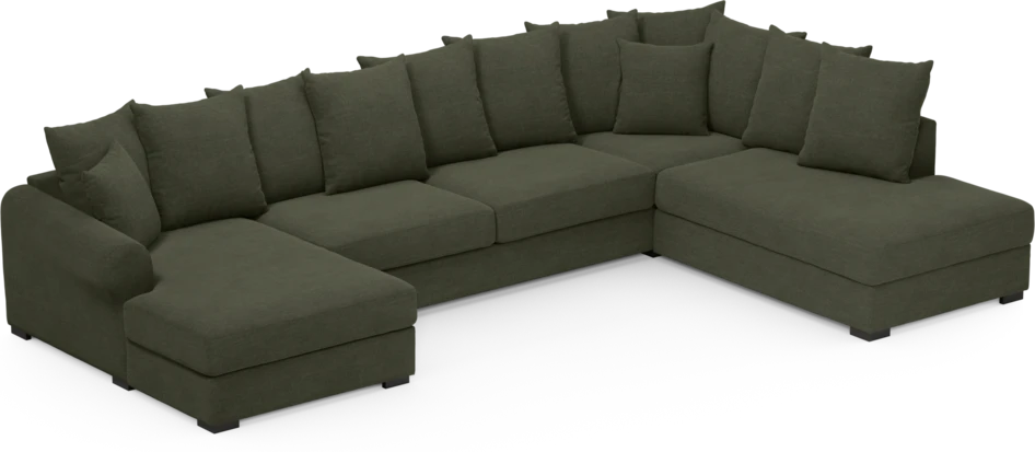 Town - 3-sits soffa med divan höger och schäslong vänster - Grön