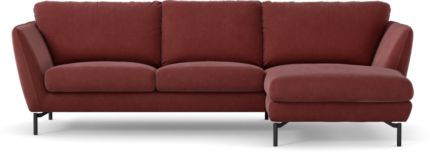 Madison - 2-sits soffa med schäslong höger - Rosa