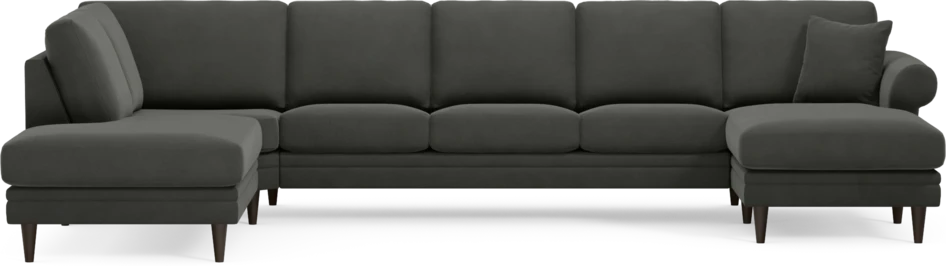 Eden - 3-sits soffa med divan vänster och schäslong höger - Grå