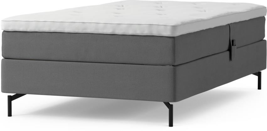 Delux Sense - Ställbar säng, enkelsäng med bäddmadrass och sängben