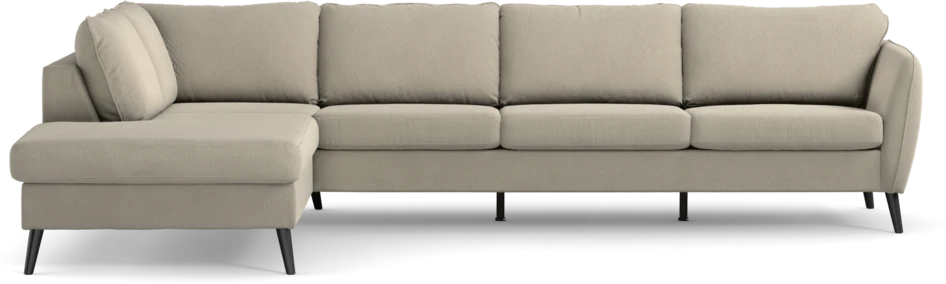 County - 3-sits soffa med divan vänster - Grå