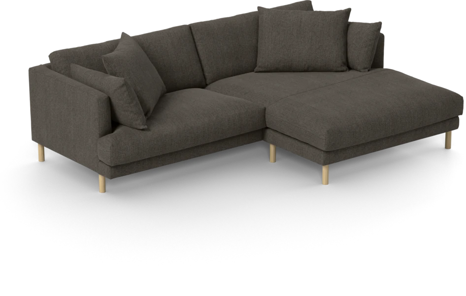 Harper - 4-sits med schäslong XL höger - Brun