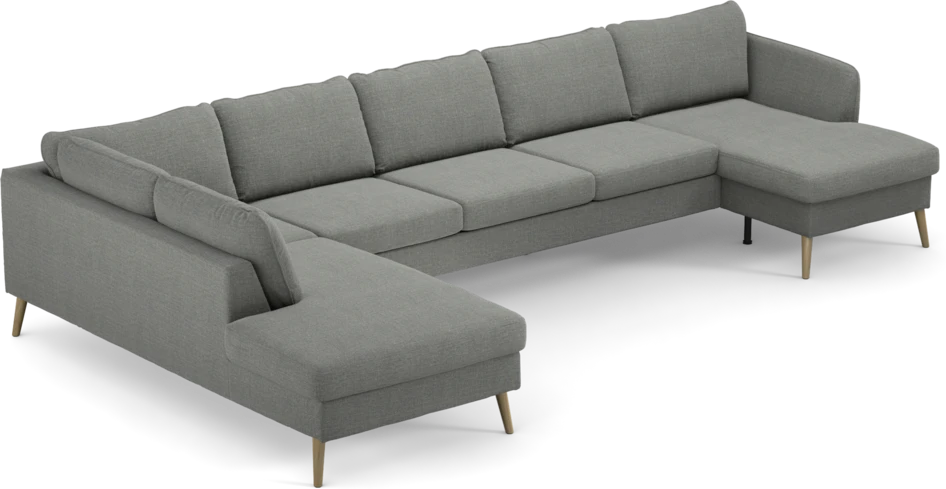 County - 4-sits soffa med divan vänster och schäslong höger - Grå