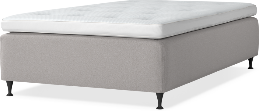 Delux Dream - Ramsäng, enkelsäng med bäddmadrass - Grå