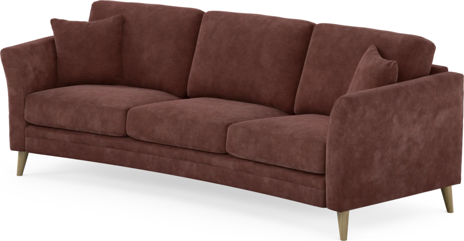 Eden - 3-sits soffa svängd - Röd