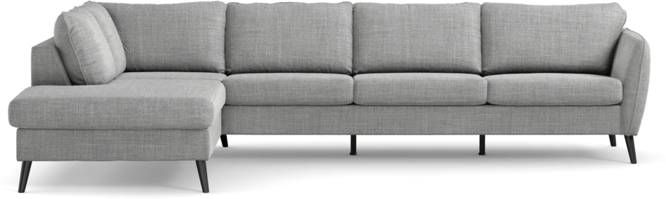 County - 3-sits soffa med divan vänster - Grå