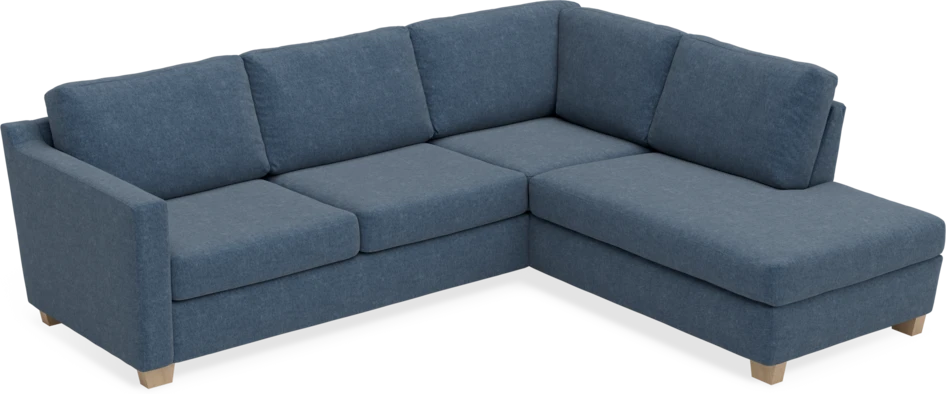Friday - 2,5-sits soffa med divan höger - Blå