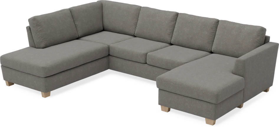 Friday - 3-sits soffa med divan vänster och schäslong höger - Grå