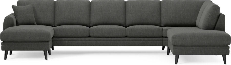 Eden - 3-sits soffa med schäslong vänster och divan höger - Grå