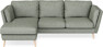 Madison Lux - 2-sits soffa med schäslong vänster - Turkos